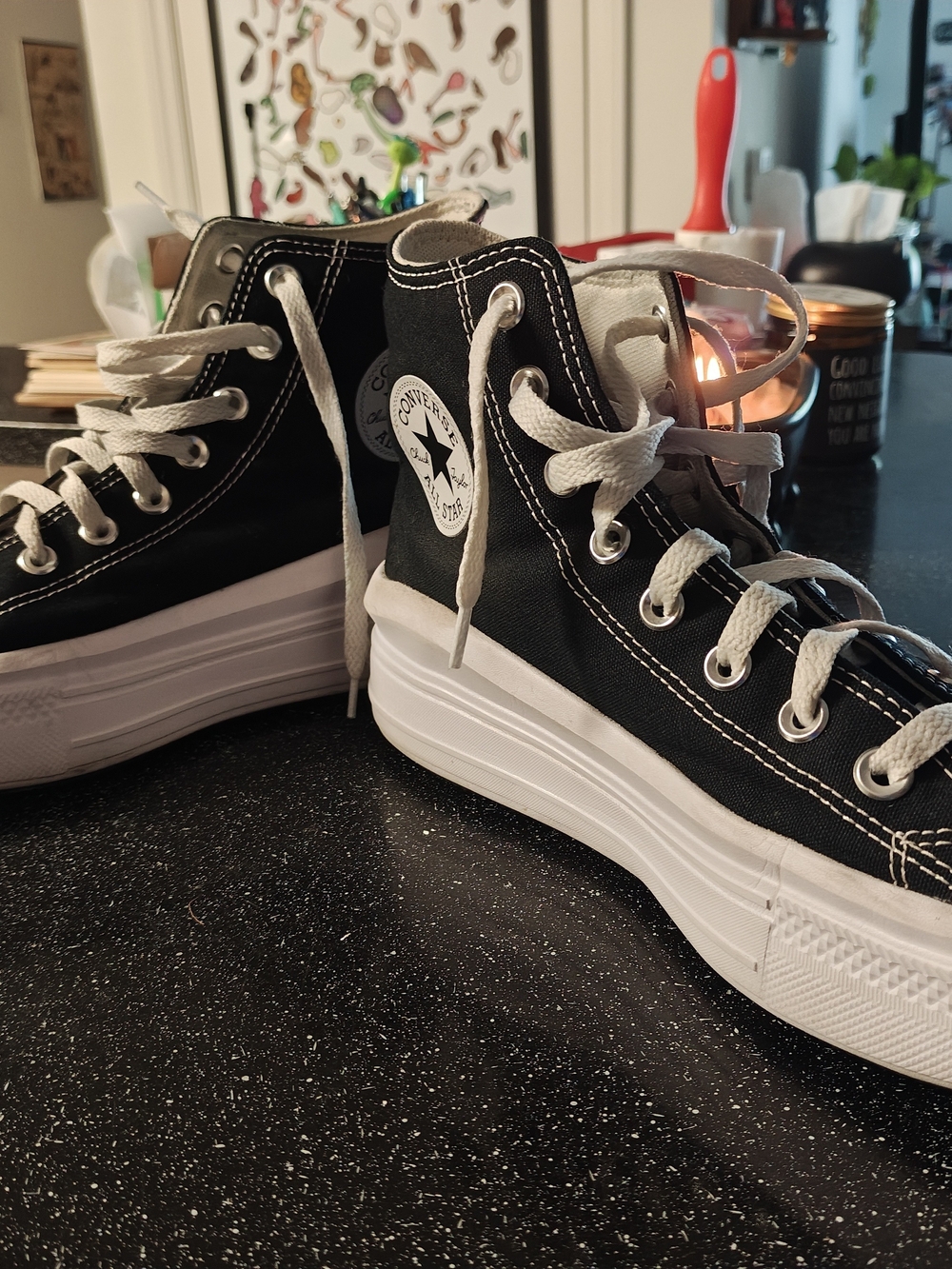 Converse All Star Move High-Top Sneakers in Black - Picture 3 of 6